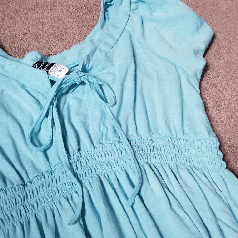 Pale blue maternity top